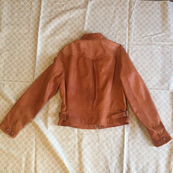 Beautiful cognac leather jacket buttery soft . - Picture 4 of 7